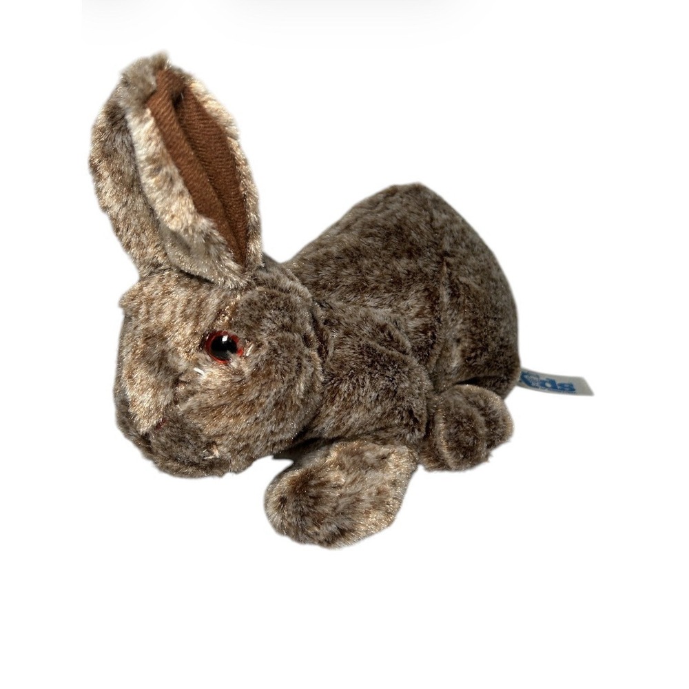 Kids Of America Brown Bunny Rabbit Silky Plush Stuffed Animal 8"